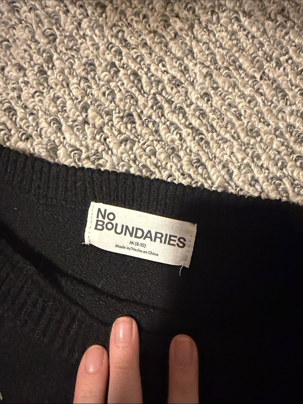 Black Lettered Sweater - Picture 2 of 3